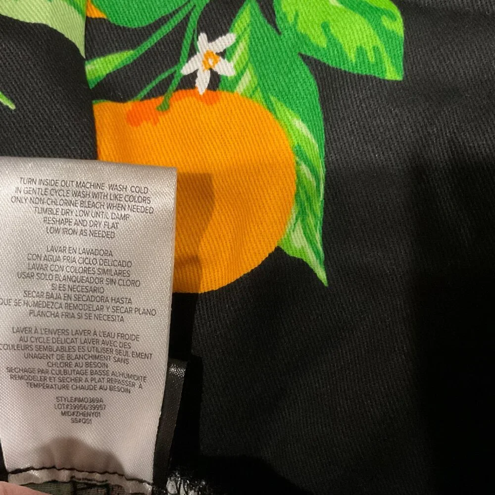 Men's Orange Print Shorts - Black XL - Picture 2 of 3